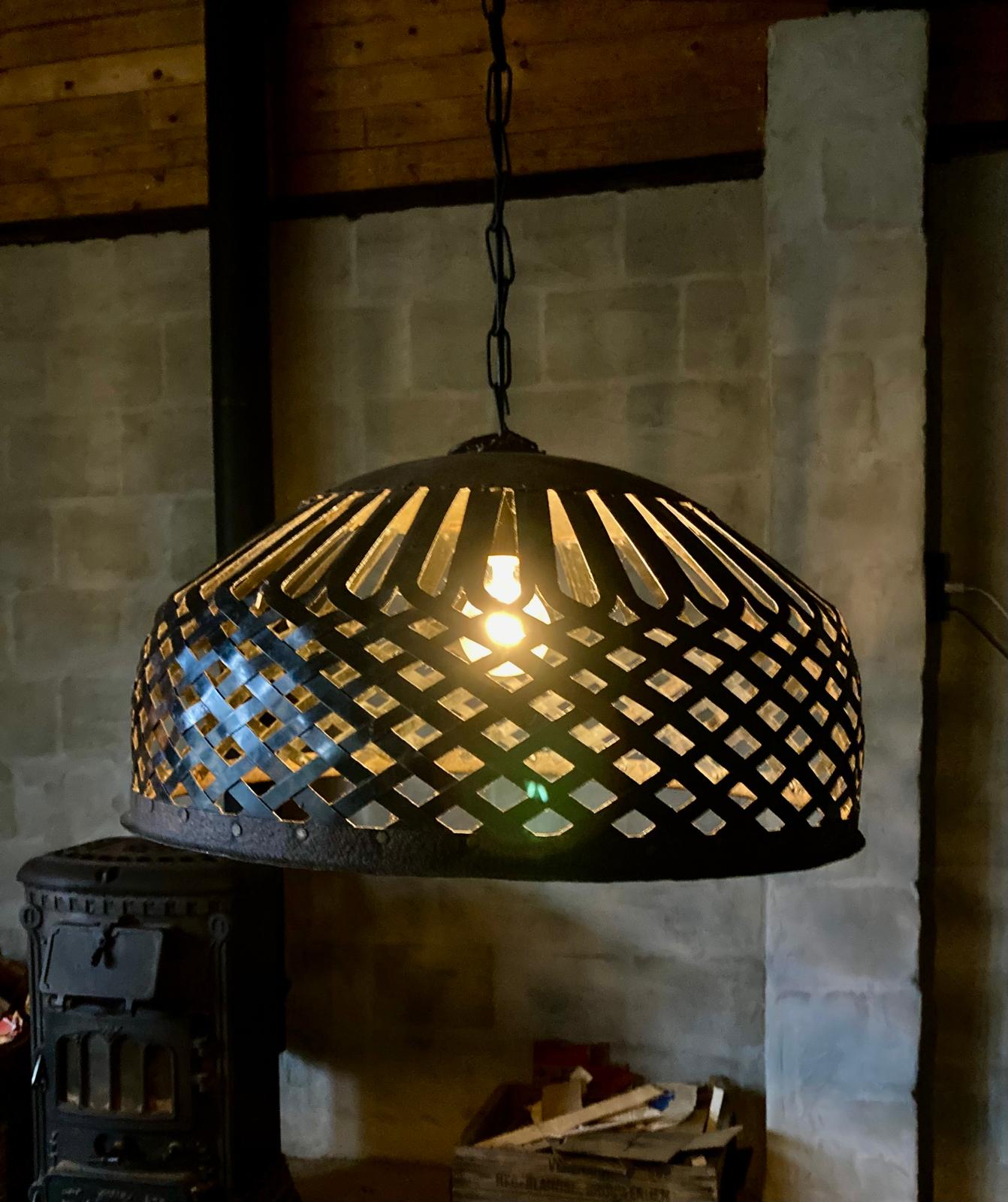 IJzeren landelijke hanglamp