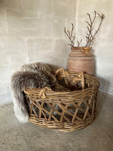 Rieten manden opengewerkt met touw - Afbeelding 5