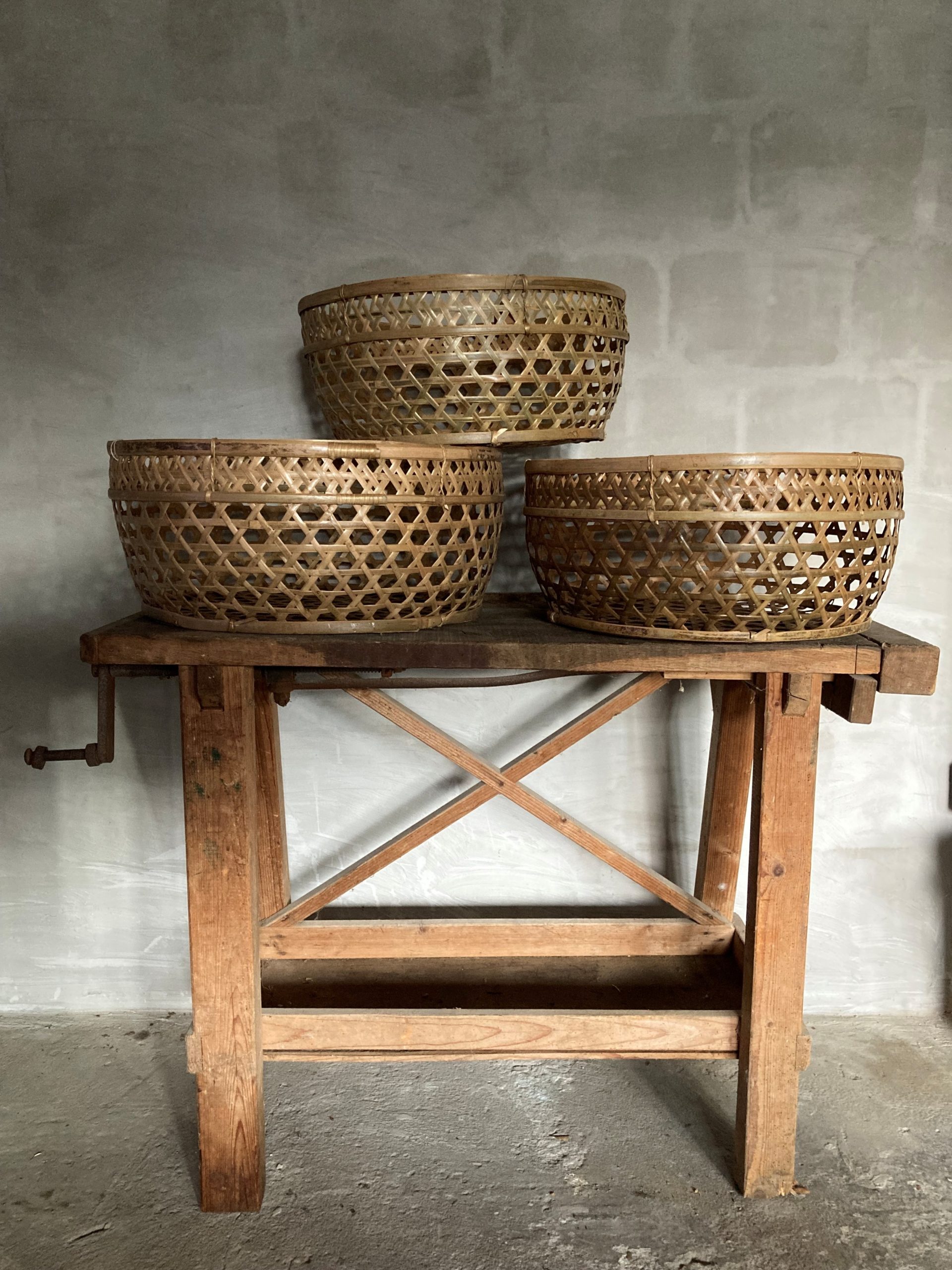 Rieten manden – opengewerkt maat - M - - Afbeelding 3