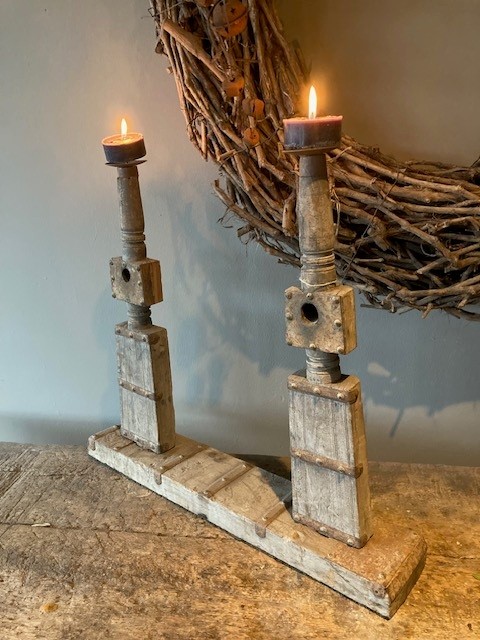 Houten Kaarsenstandaard – Stoer & Uniek - Afbeelding 3