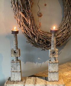 Houten Kaarsenstandaard – Stoer & Uniek