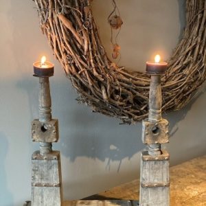 Houten Kaarsenstandaard – Stoer & Uniek