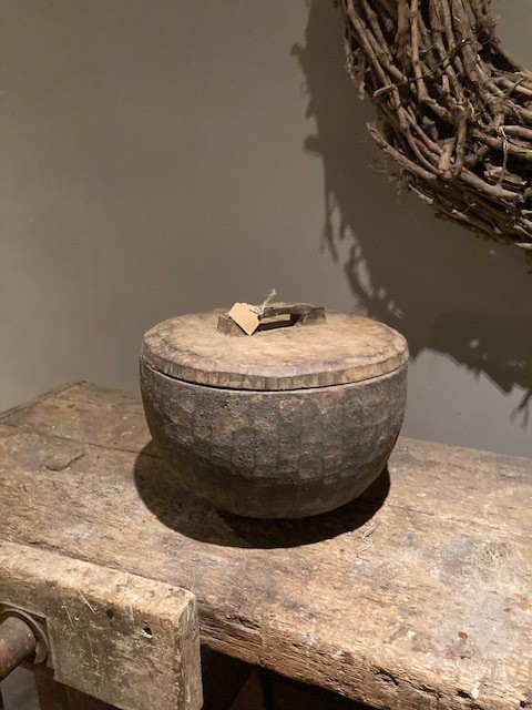 Oude houten bak met deksel - Afbeelding 5