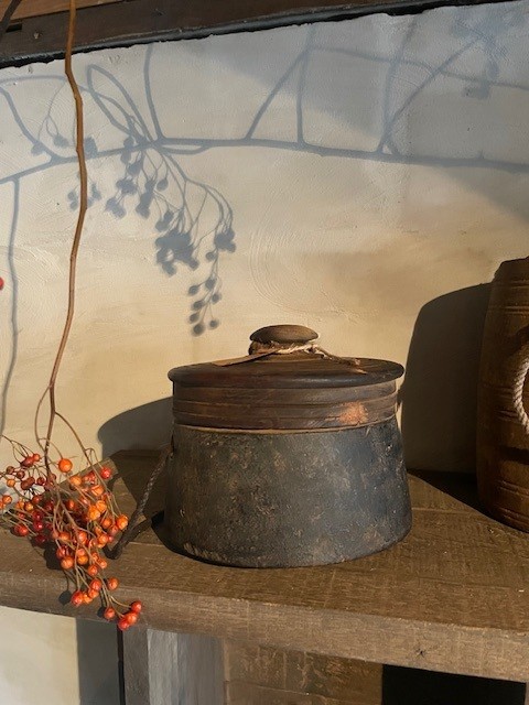 Houten potje met deksel