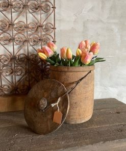 Houten kruik met deksel -A-