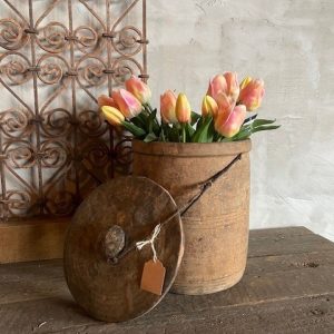 Houten kruik met deksel -A-