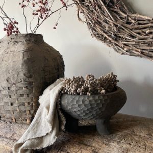 Houten schaaltjes met pootjes 2 maten