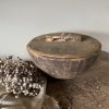 Nepalese oud houten Pot met deksel - 2 -