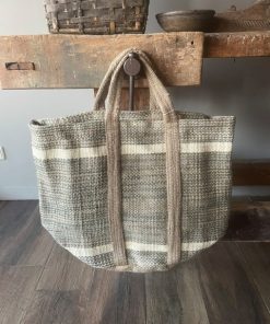 Jute stoere shopper/strandtas