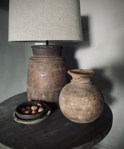 Alternative view of Stoere lamp met linnen kap