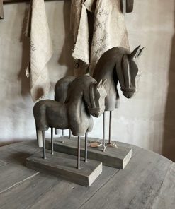 Stoere houten paardjes ( SET )