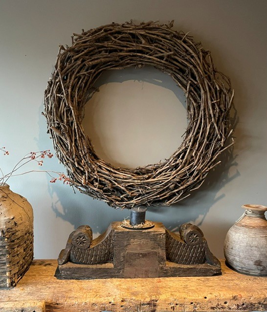Uniek Houten Ornament Kandelaar Luksa - Afbeelding 5