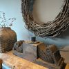 Uniek Houten Ornament Kandelaar Luksa