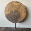 Houten landelijk wiel / ornament op statief - M -