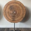 Houten landelijk wiel / ornament op statief - S -