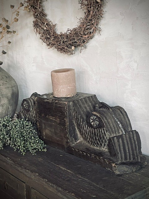 Uniek Houten Ornament Kandelaar Luksa (nr.2) - Afbeelding 4