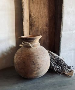 Bolle kruik met ijzeren detail - 1 - - Afbeelding 3