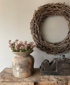 Boeket kunstbloemen, pompon mila zacht roze, lgt. 56 cm