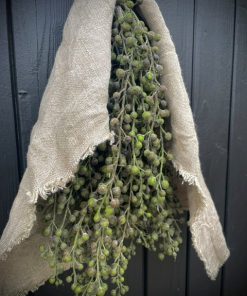 Alternative view of Toef 2 stuks kunst Dadeltak bes groen 60 cm - L - met linnen doek