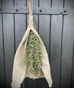 Toef kunst Dadeltak bes Groen 60 cm - S - met linnen doek