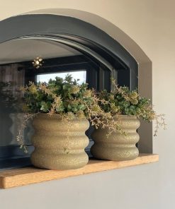 Brons/goud potje met kunst groen SET - Afbeelding 3